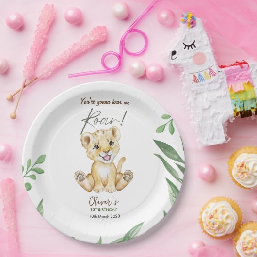 Je hoort me 1 oktober. papieren bordje (Feest)