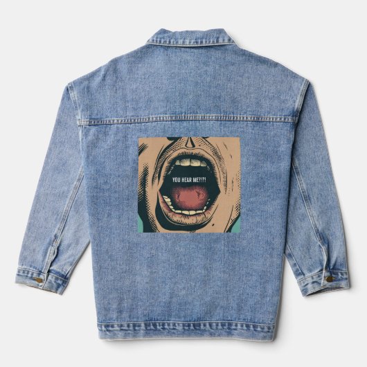 Je hoort me denim jacket (Achterkant)