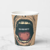 Je hoort me papieren bekers (Voorkant)