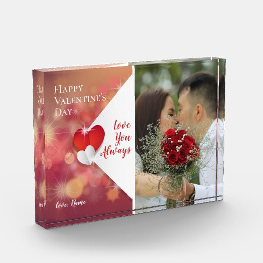 Je houdt altijd van je |Achtergrond Valentijnse ro Fotoblokken (Links)