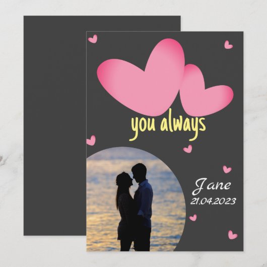 Je houdt altijd van je feestdagenkaart (Voorkant / Achterkant)