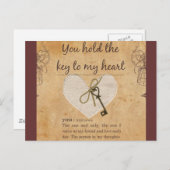 Je houdt de sleutel in mijn hart briefkaart (Voorkant / Achterkant)
