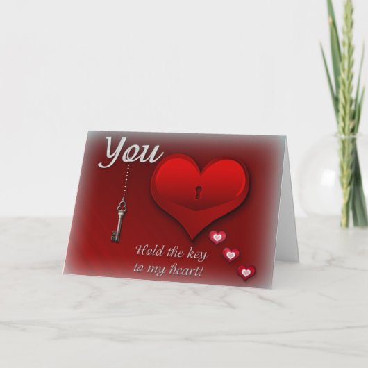 Je houdt de sleutel vast aan mijn hart kaart (Voorkant)