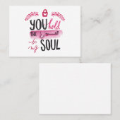 Je houdt de sleutel vast aan mijn ziel visitekaartje (Voorkant / Achterkant)