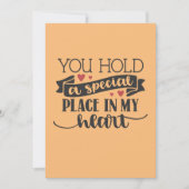 Je houdt een speciale plek in mijn hart. feestdagenkaart (Voorkant)