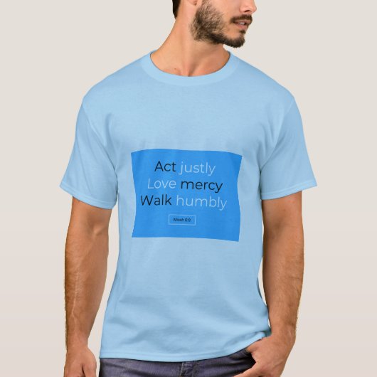 Je houdt gewoon van genade lopen nederig micah 6:8 t-shirt (Voorkant)