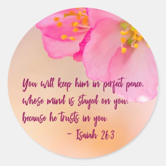 Je houdt hem Christelijk Floral Inspirerend Ronde Sticker (Voorkant)