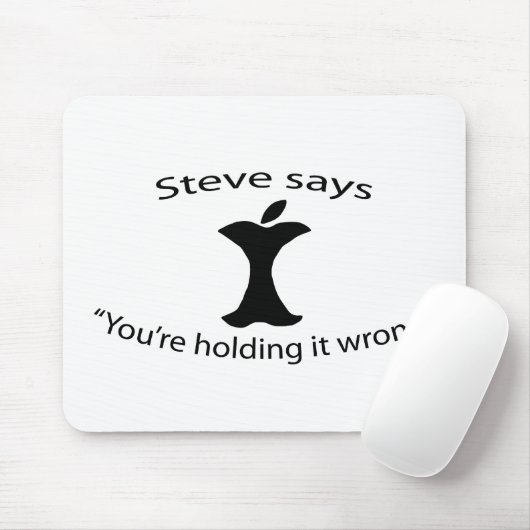 "Je houdt het verkeerd." Mousepad Muismat (Met muis)