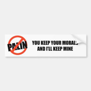 Je houdt je moraal en ik hou de mijne. bumpersticker