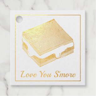 Je houdt meer van Marshmallow Campfire S'mores Bedankjes Labels
