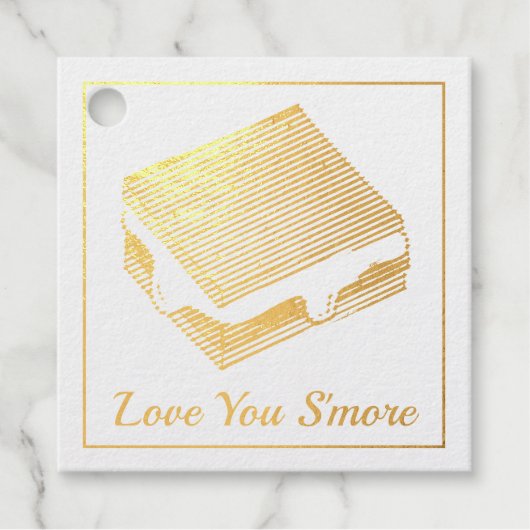 Je houdt meer van Marshmallow Campfire S'mores Bedankjes Labels (Voorkant)