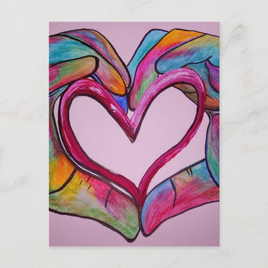 Je houdt mijn hart in je handen briefkaart (Voorkant)