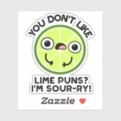Je houdt niet van Limoen-woordspelingen, ik ben zu Sticker (Vel)