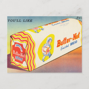 Je houdt van Butter-Nut Bread Vintage advertentie Briefkaart