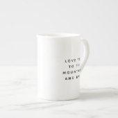 Je houdt van de bergen en de Mok van de ruggengraa (Voorkant rechts)