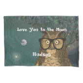 Je houdt van de kamer van de maan met bril. kussensloop (Voorkant)