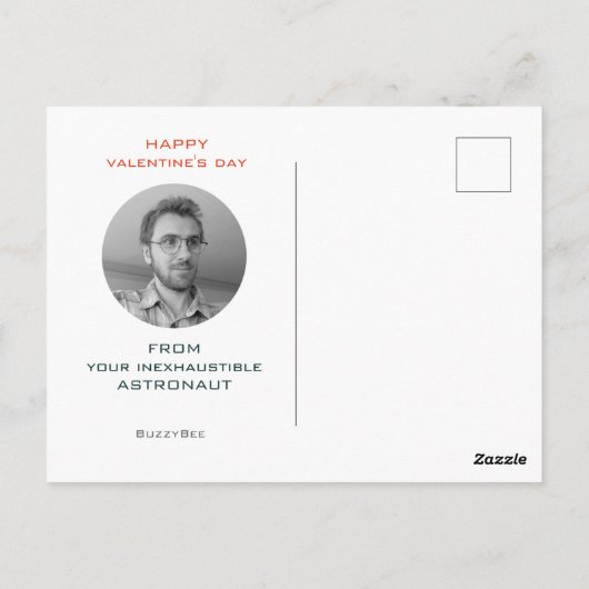 Je houdt van de maan Astronaut Draairuimte Briefkaart (Achterkant)