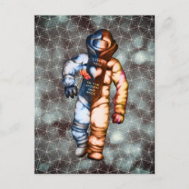 Je houdt van de maan Astronaut Draairuimte Briefkaart