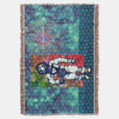 Je houdt van de maan Astronaut Draairuimte Deken (Voorkant Verticaal)