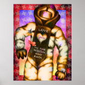 Je houdt van de maan Astronaut Draairuimte Poster (Voorkant)