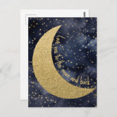 Je houdt van de maan en de rug briefkaart (Voorkant / Achterkant)