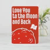 Je houdt van de maan en de rug feestdagenkaart (Staand voorkant)