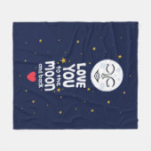 Je houdt van de maan en de rug fleece deken (Voorkant (Horizontaal))