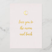 Je houdt van de maan en de rug folie feestdagenkaart (Voorkant)