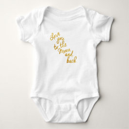 'Je houdt van de maan en de rug' Gold Foil top