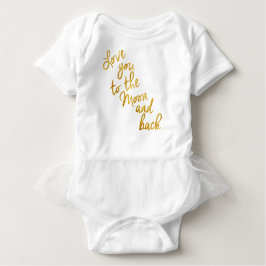 'Je houdt van de maan en de rug' Gold Foil top
