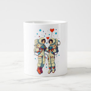 Je houdt van de maan en de rug grote koffiekop