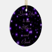 Je houdt van de maan en de rug keramisch ornament (Rechts)