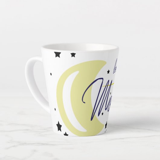 Je houdt van de maan en de rug latte mok (Linkerhoek)