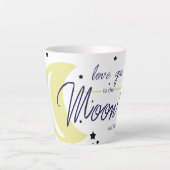 Je houdt van de maan en de rug latte mok (Voorkant)