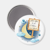 Je houdt van de maan en de rug magneet (Voorkant / Achterkant)