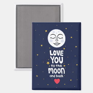 Je houdt van de maan en de rug magneet
