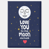 Je houdt van de maan en de rug magneet (Voorkant)