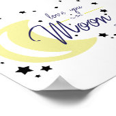 Je houdt van de maan en de rug poster (Hoek)