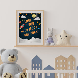 Je houdt van de maan en de rug poster