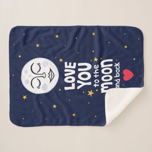 Je houdt van de maan en de rug sherpa deken (Voorkant (horizontaal))