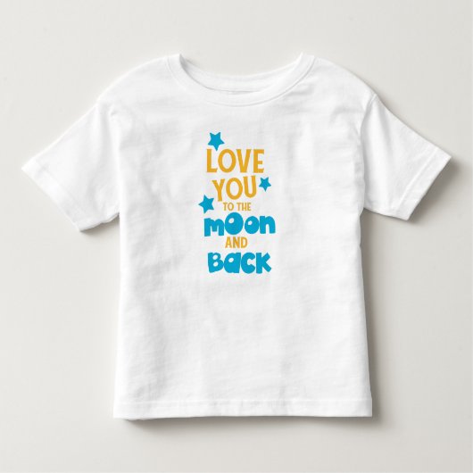 Je houdt van de maan en de rug, sterren kinder shirts (Voorkant)