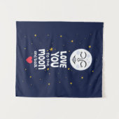 Je houdt van de maan en de rug wandkleed (Voorkant (horizontaal))