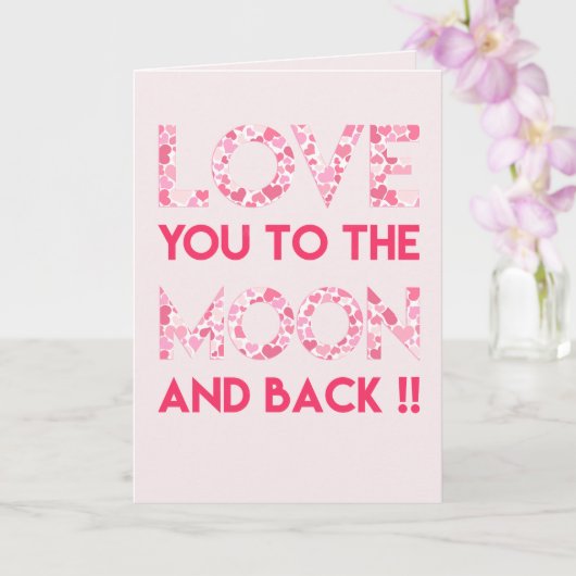 Je houdt van de maan en terug _ Romantisch Kaart (Orchidee)