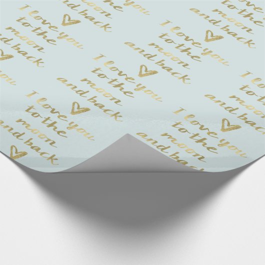 Je houdt van de maan Gold Cadeaupapier (Hoek)