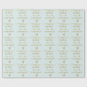 Je houdt van de maan Gold Cadeaupapier (Vlak)