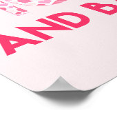 Je houdt van de maan - Roze harten Typografie Poster (Hoek)