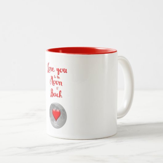 Je houdt van de Moon & Back Mok (Voorkant rechts)