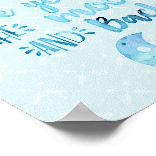Je houdt van de Moon Blue Baby Nursery Poster (Hoek)