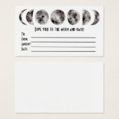 Je houdt van de Moon Gift Kaart (Voorkant /achterkant)