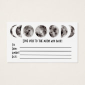 Je houdt van de Moon Gift Kaart (Voorkant)